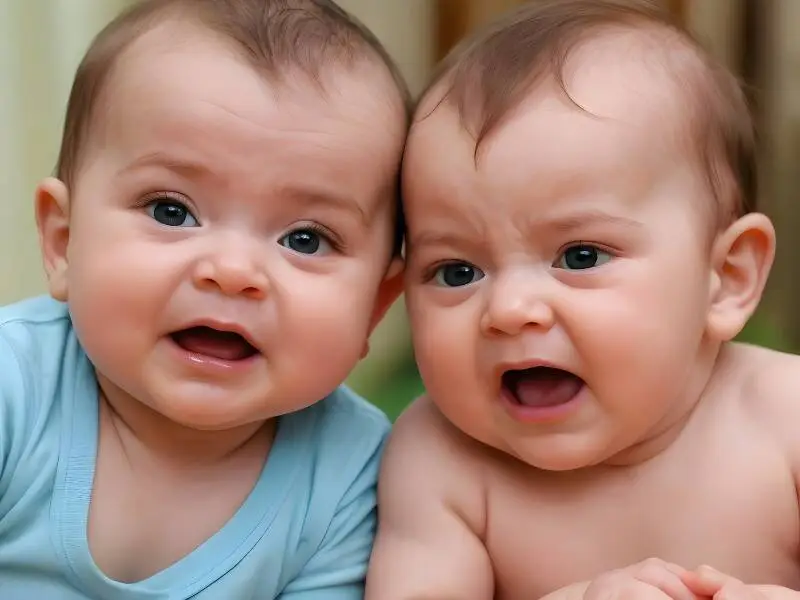 Two babies sitting together