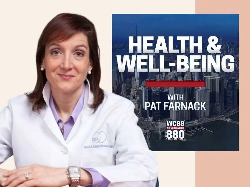 Dr. Maria Costantini during a health and well-being interview about egg freezing