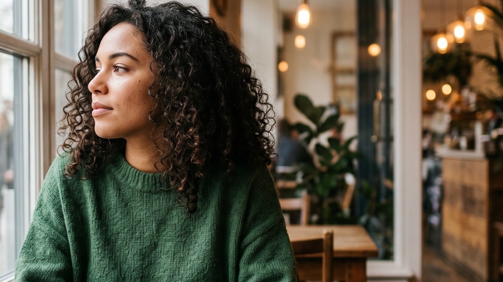 Young Woman at Coffee Shop